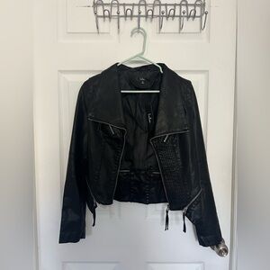 Lulus Black Women's Faux Leather Jacket